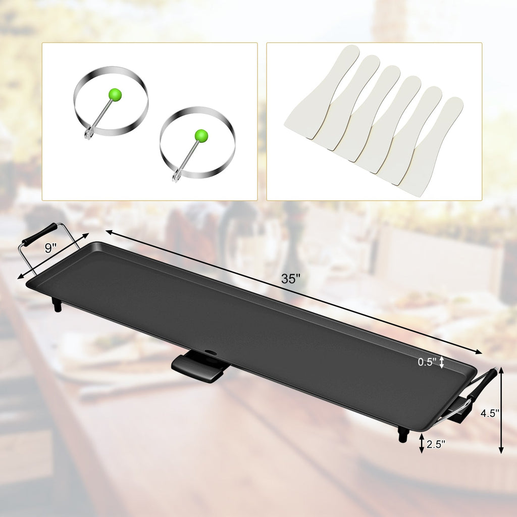 35-Inch Electric Griddle with Adjustable Temperature