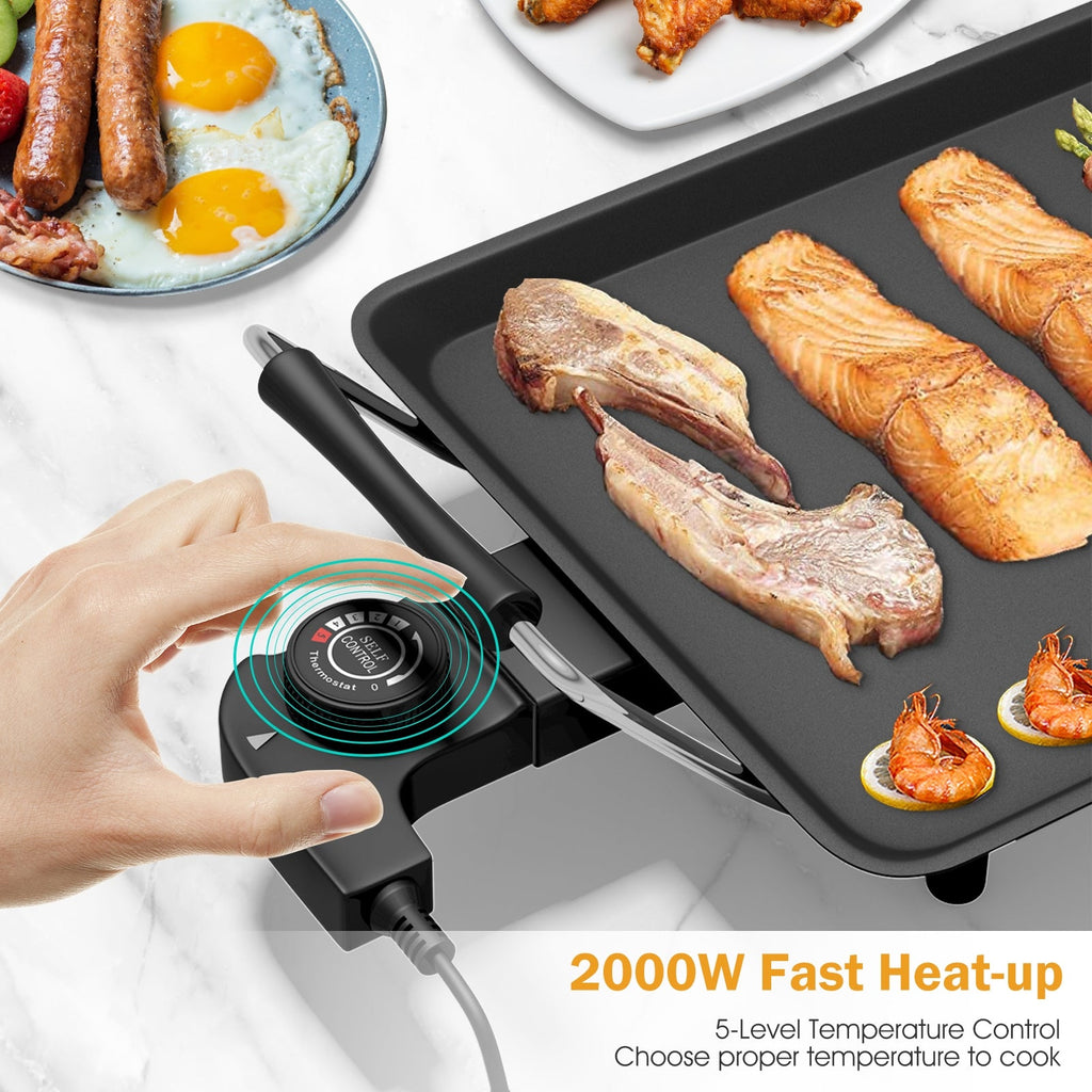 35-Inch Electric Griddle with Adjustable Temperature