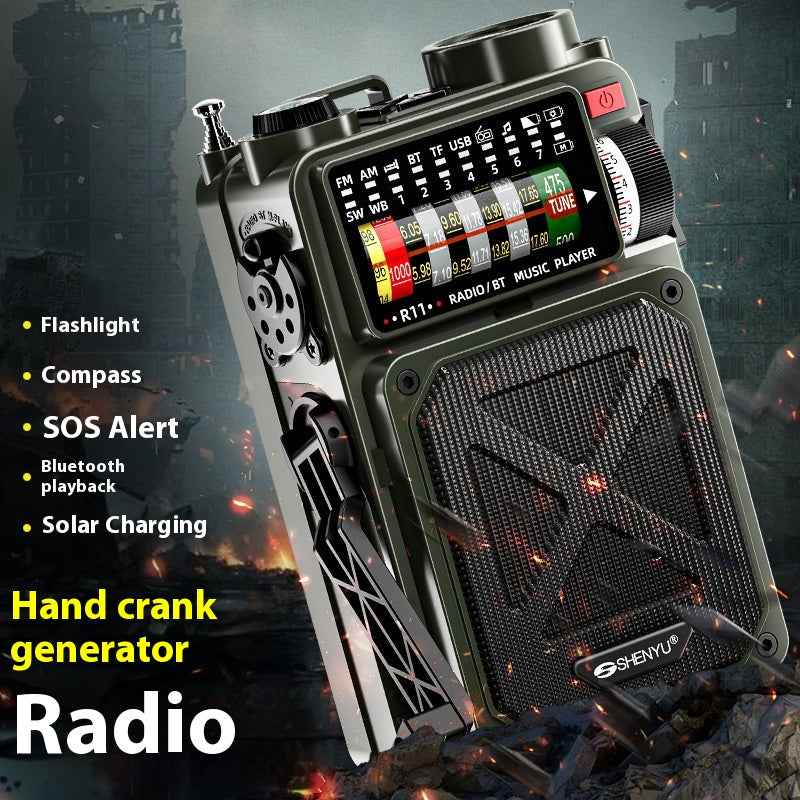 Hand-Crank Generator & Solar Power Bank