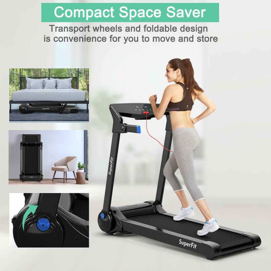 3HP Electric Folding Treadmill with Bluetooth Speaker