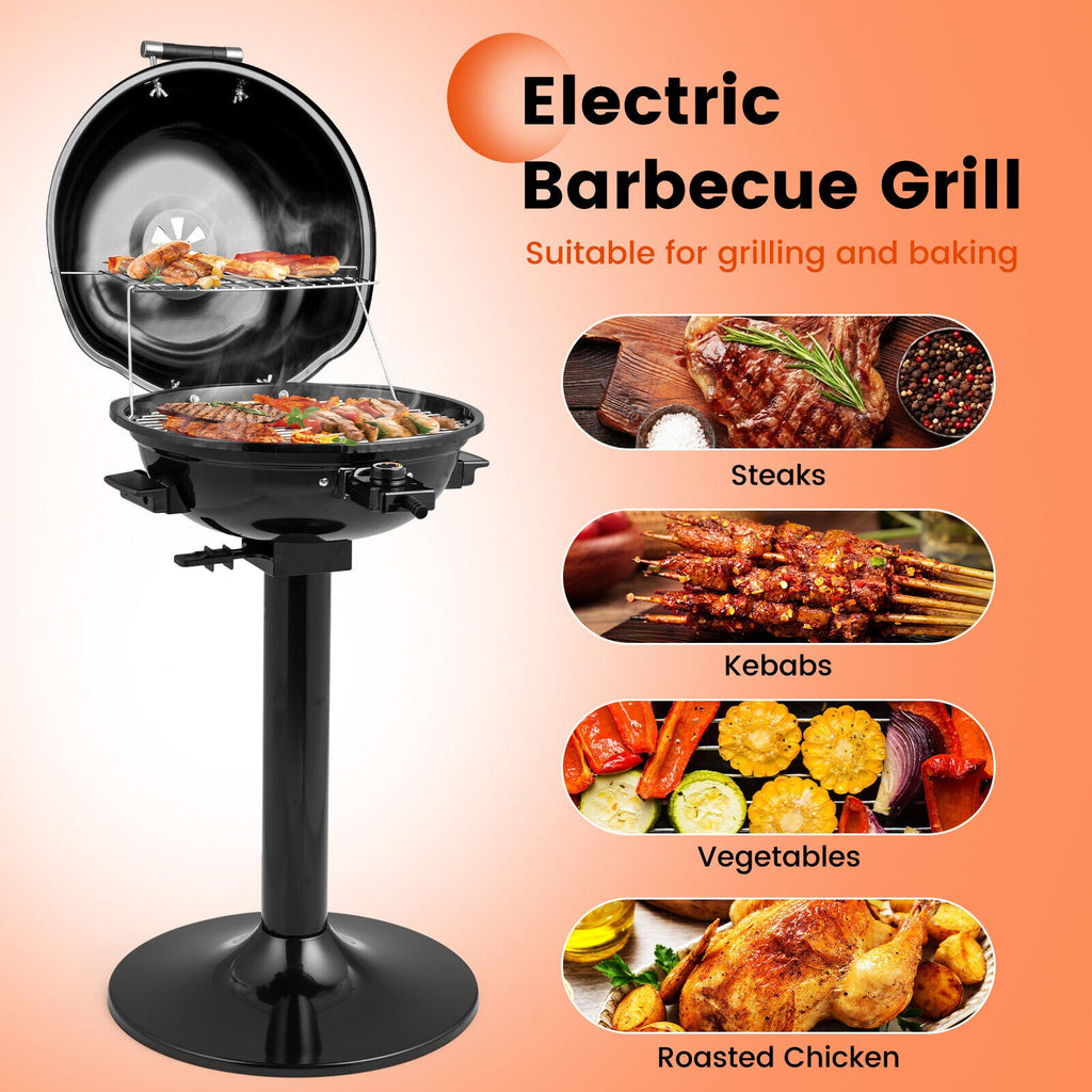1600W Electric BBQ Grill with Removable Non-Stick Plate