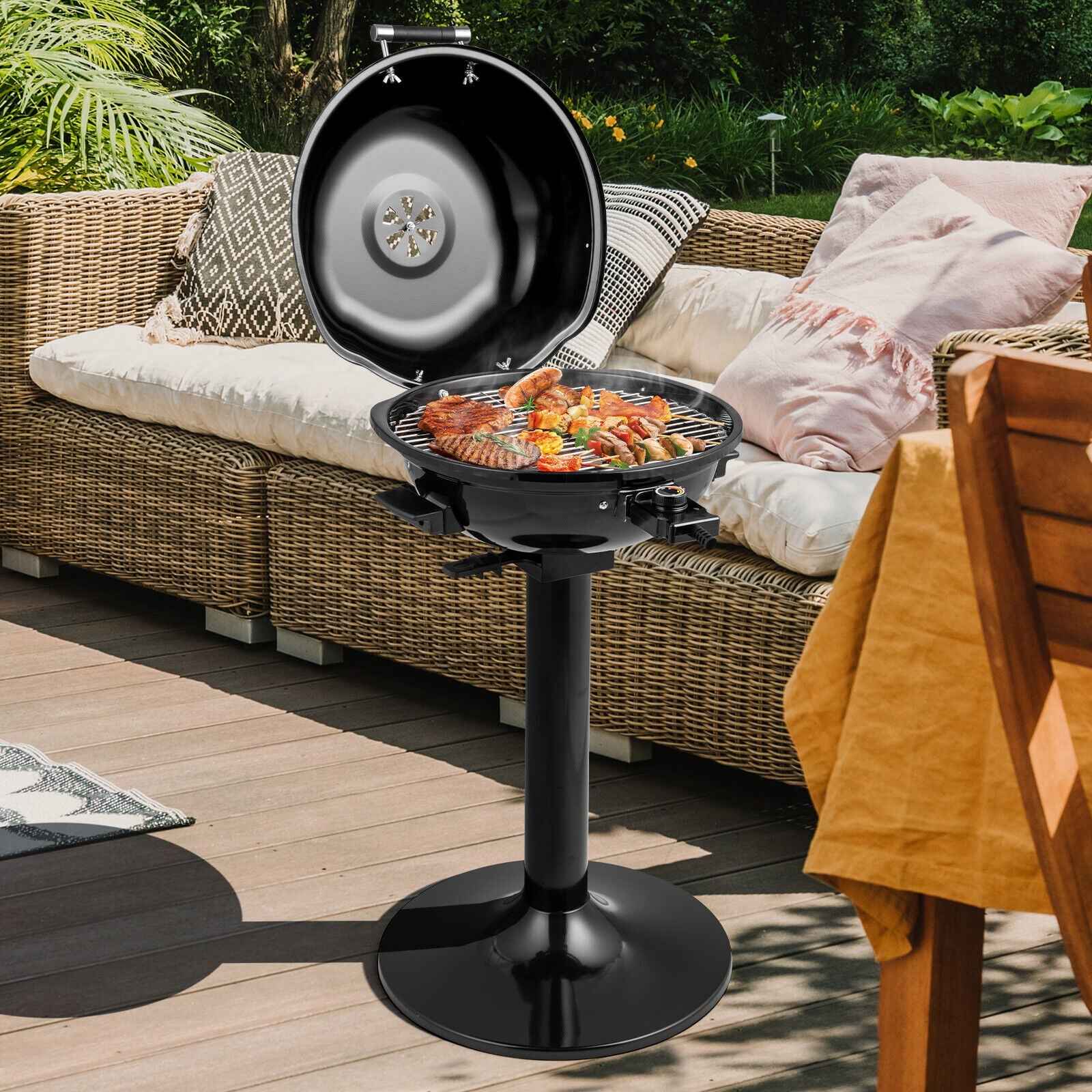 1600W Electric BBQ Grill with Removable Non-Stick Plate