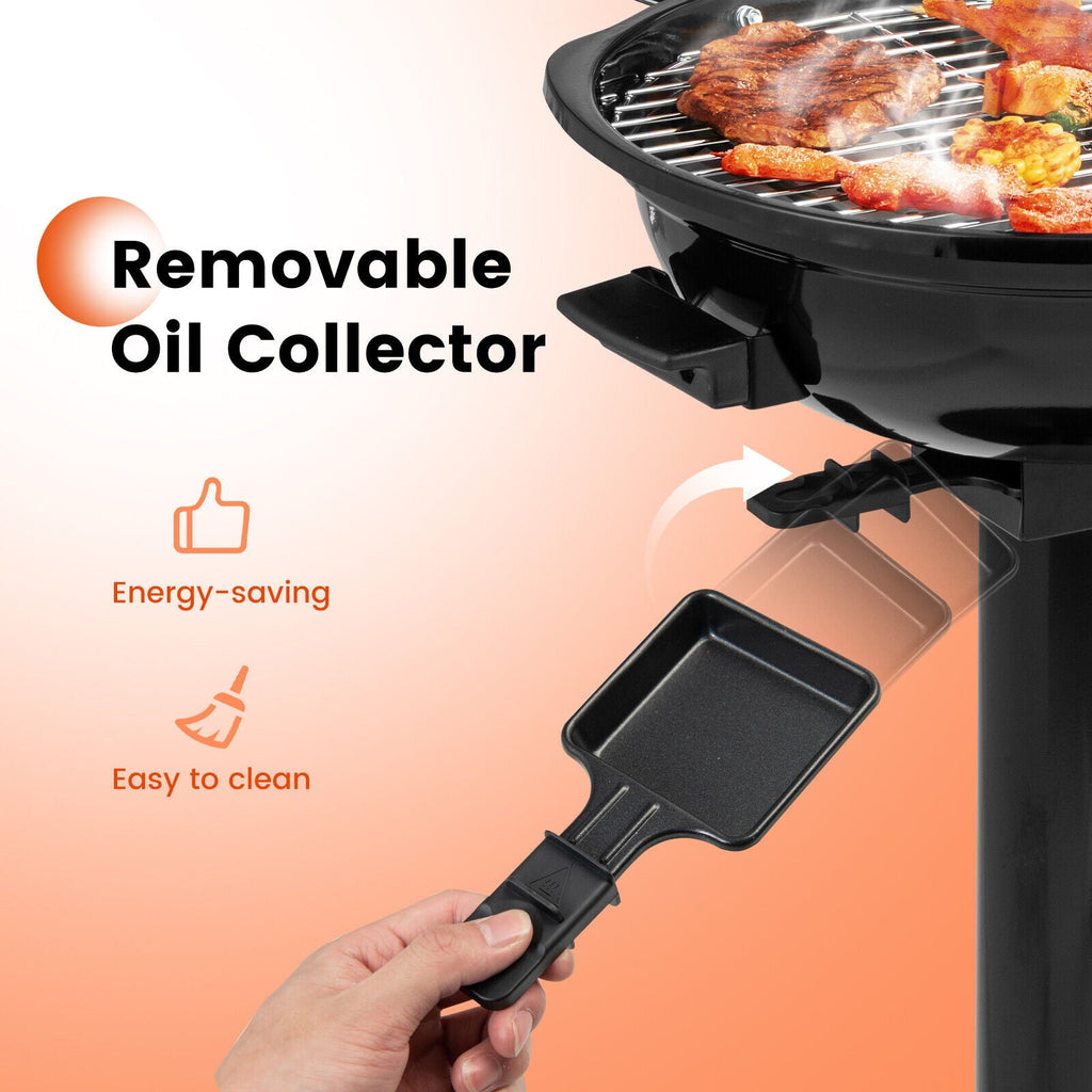 1600W Electric BBQ Grill with Removable Non-Stick Plate
