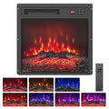 18-Inch Electric Fireplace Insert with Remote & 7 Realistic Flame Colors