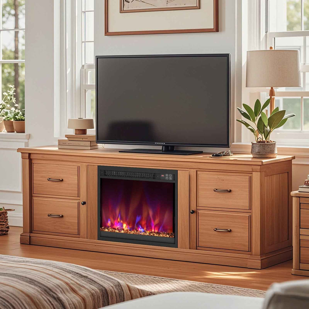 18/23/26-Inch 1500W Electric Fireplace Insert with Remote Control