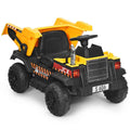 12V Kids Electric Ride-On Dump Truck with Bucket & Dump Bed – Yellow