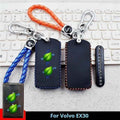 Leather Car Bluetooth Key Case Car Keychain for Volvo EX30