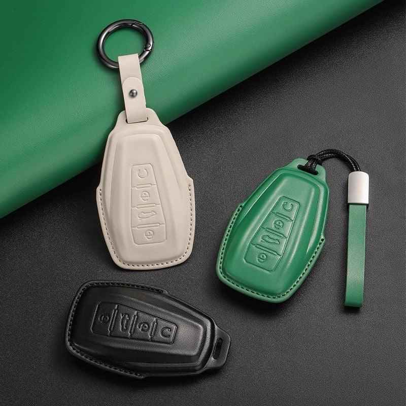 Leather Car Key Fob Cover  for Geely