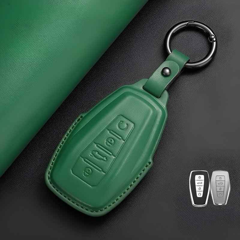 Leather Car Key Fob Cover  for Geely