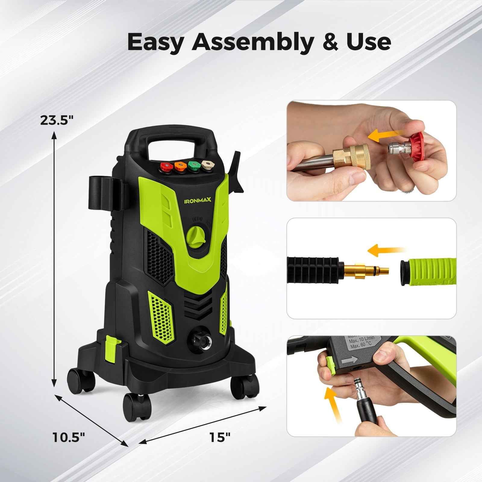 2300 PSI 1.8 GPM Electric High Pressure Power Washer