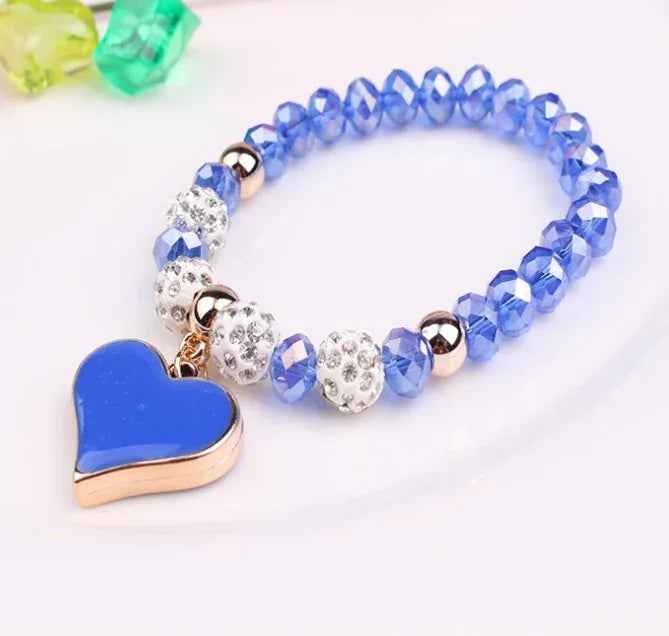Elastic Crystal  Bracelet & Bangle Heart Bracelets