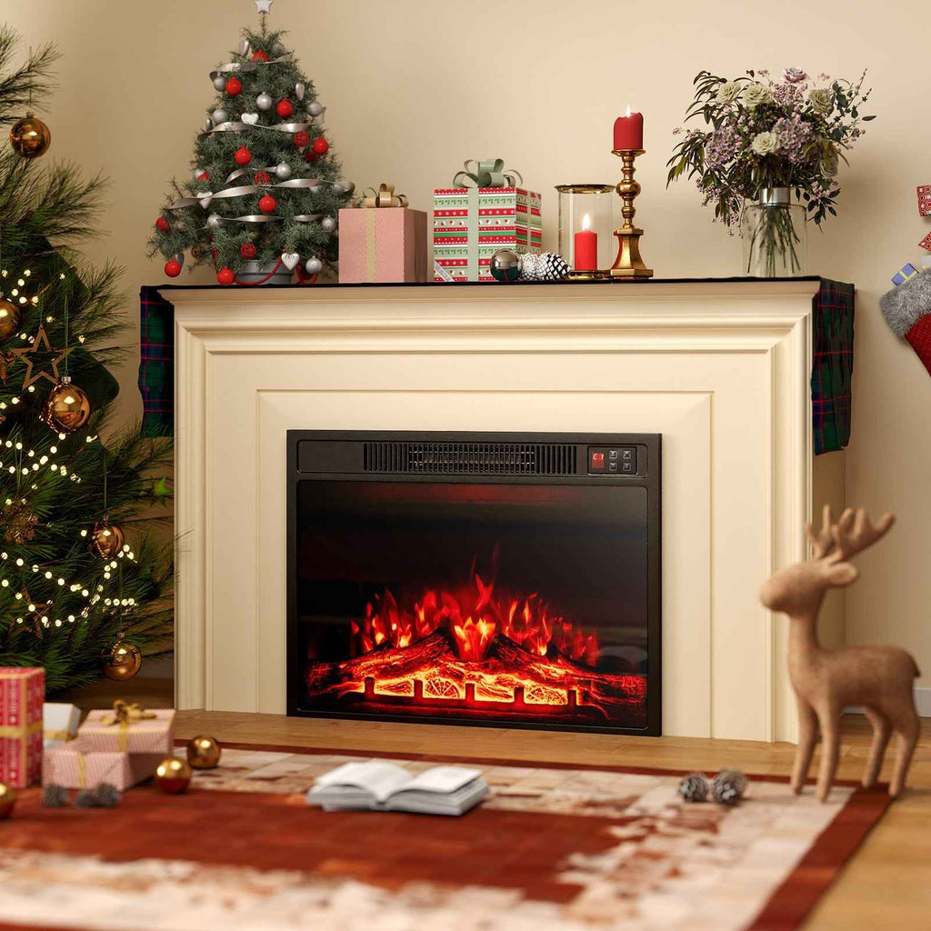 23-Inch Electric Fireplace Insert with Adjustable Flame Color