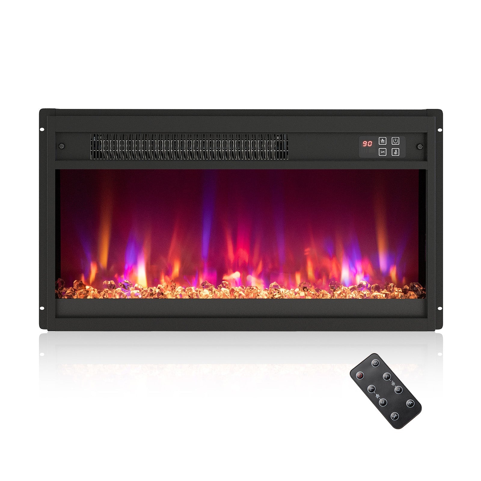 18/23/26-Inch 1500W Electric Fireplace Insert with Remote Control