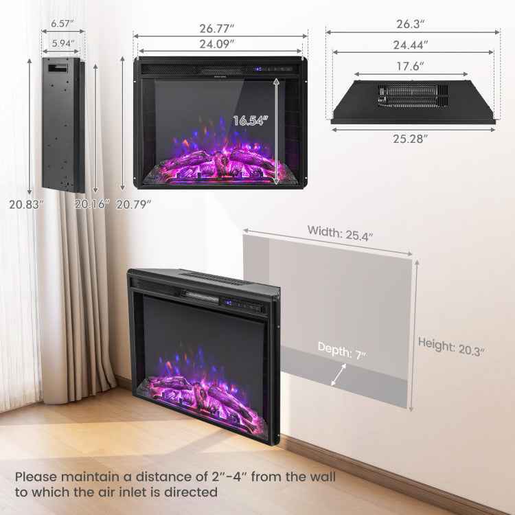26-Inch Electric Fireplace Insert