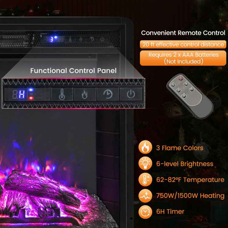 26-Inch Electric Fireplace Insert