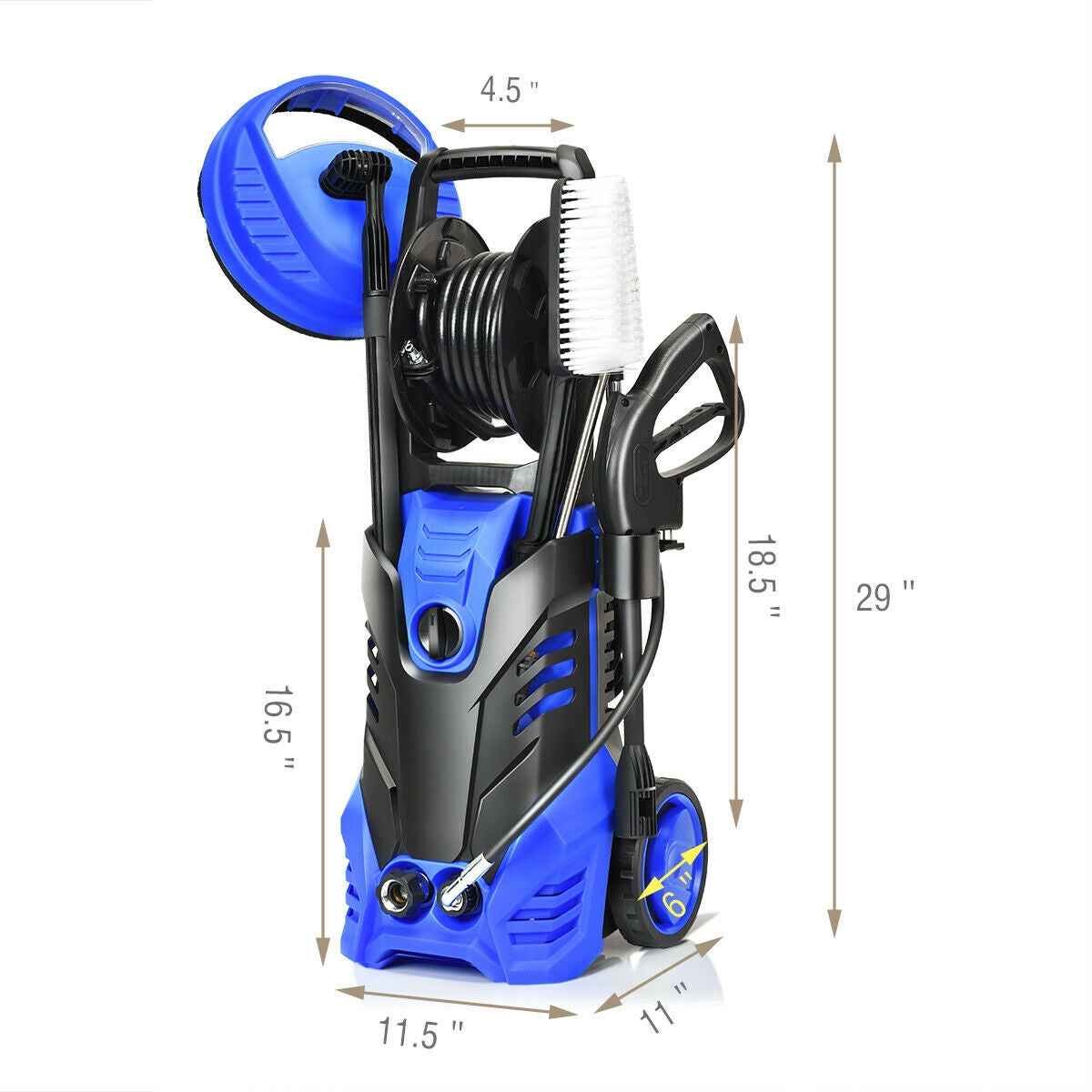3000 PSI Electric High-Pressure Washer with Patio Cleaner