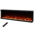36/40/50/60-Inch 3-Sided Electric Fireplace Insert with Remote & 12 Flame Colors