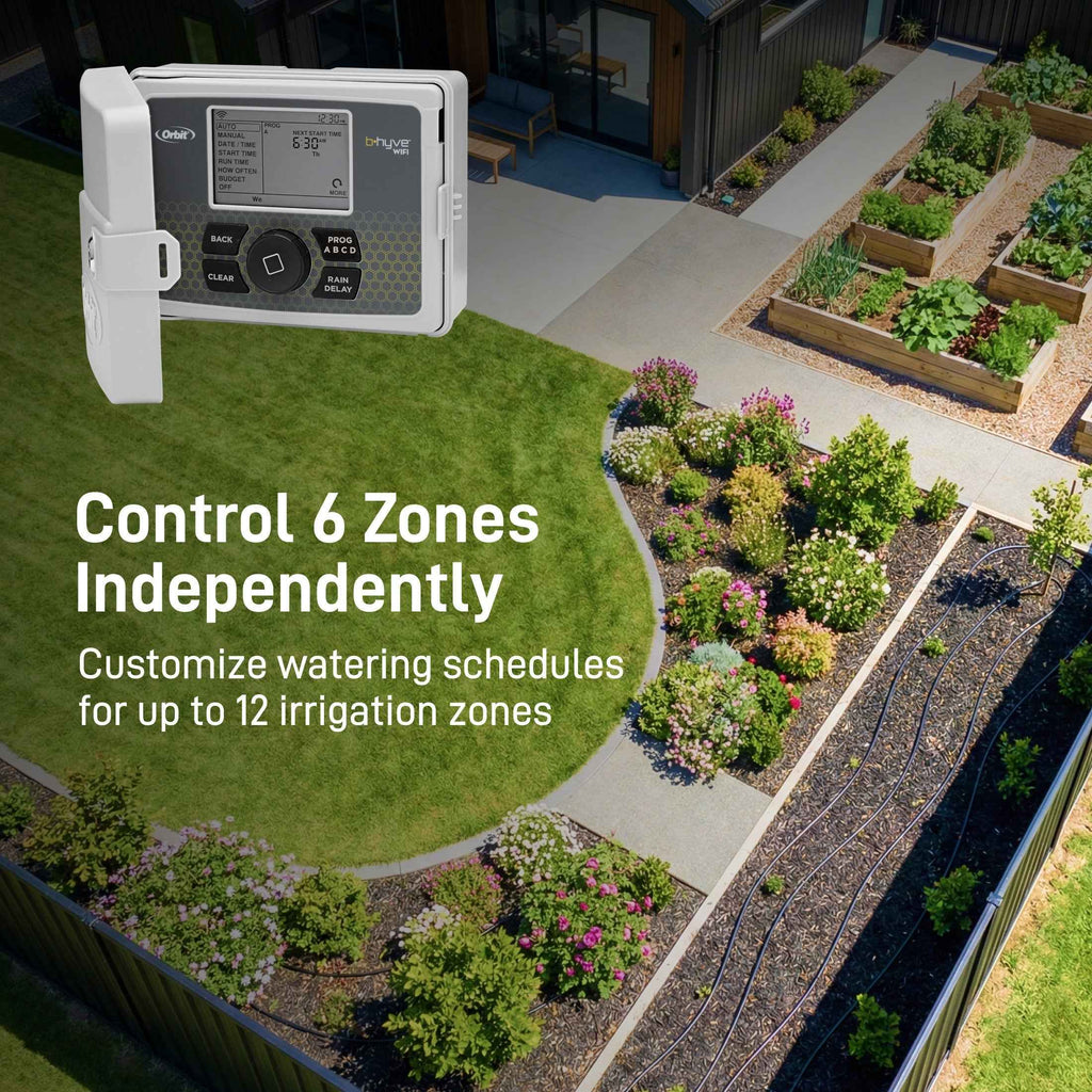 B-hyve Smart 6-Zone Indoor/Outdoor Sprinkler Controller Wi-Fi & Bluetooth | 57946