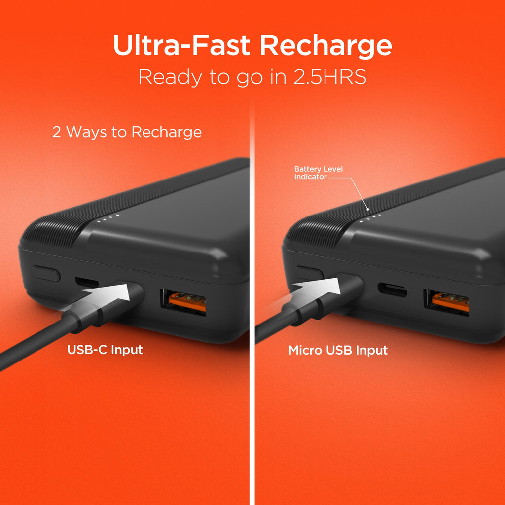 HyperGear 20000mAh 20W PD + USB Power Bank