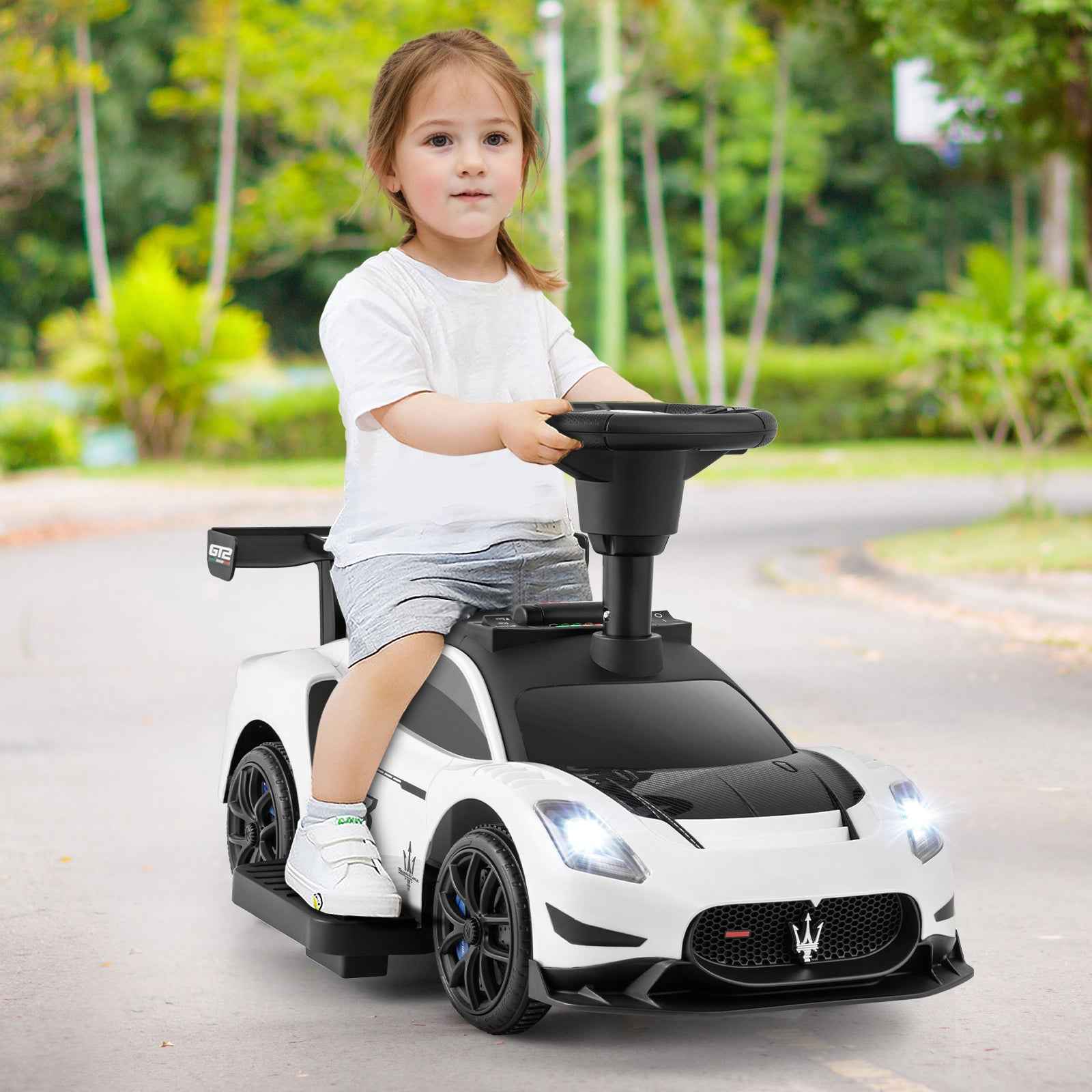 6V Electric Kids Ride on Push Car Maserati Licensed with Foot Pedal and Music