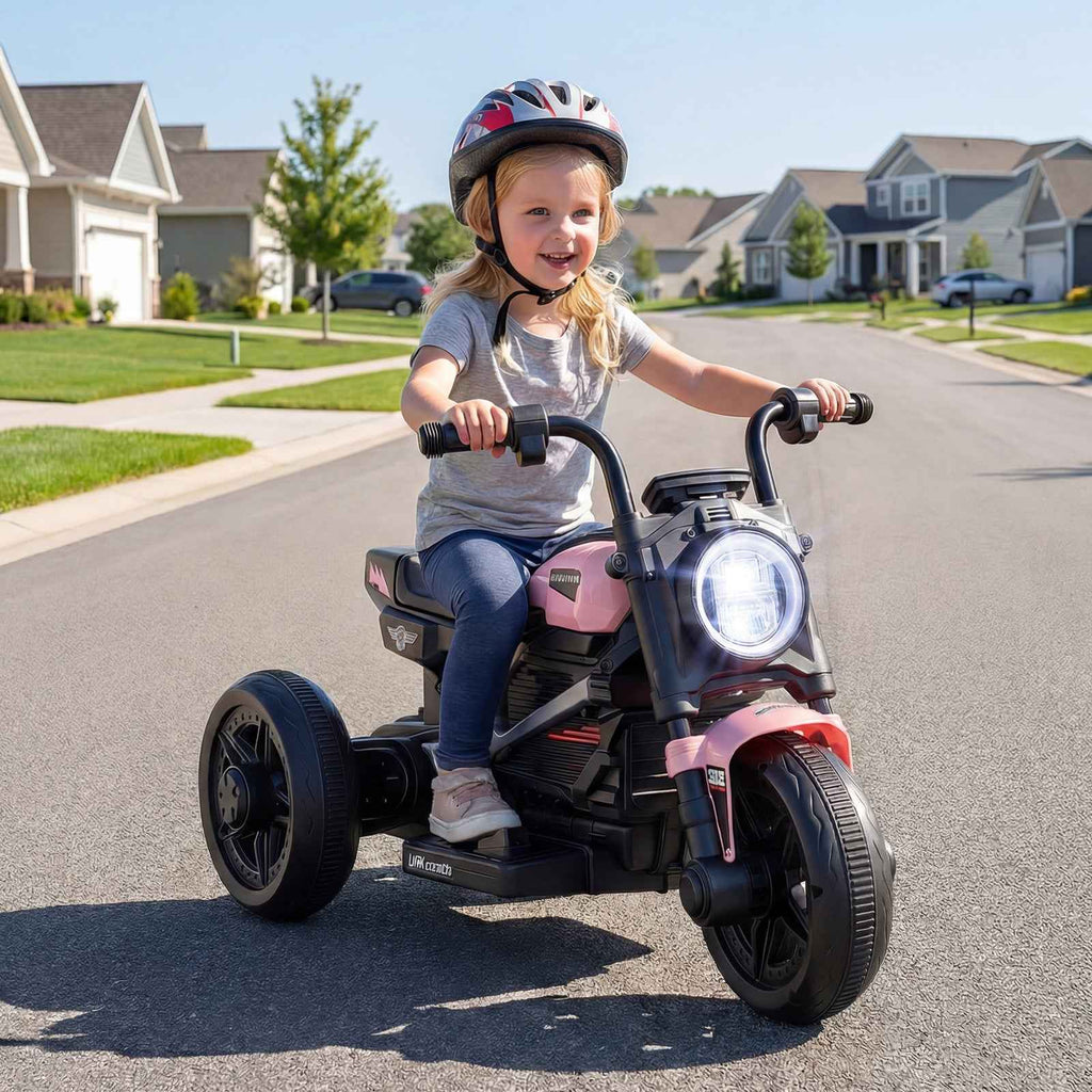 6V Kids Electric Motorcycle with LED Headlight & Music – Ages 3-5
