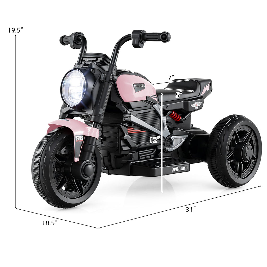 6V Kids Electric Motorcycle with LED Headlight & Music – Ages 3-5