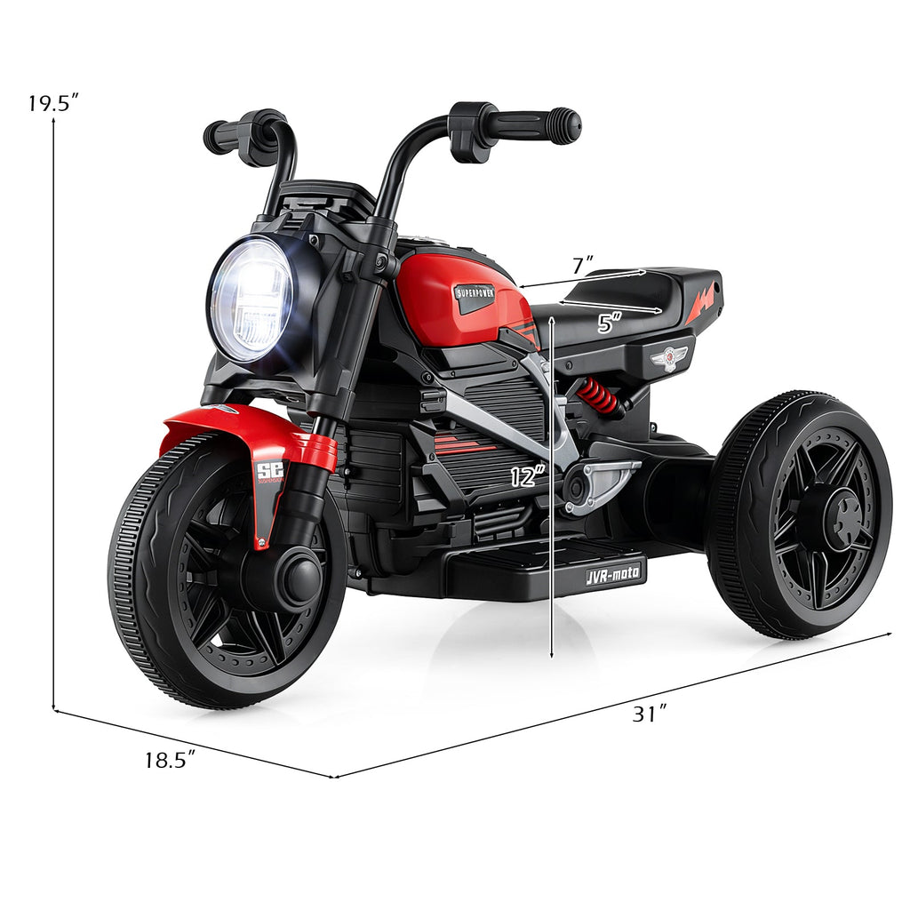 6V Kids Electric Motorcycle with LED Headlight & Music – Ages 3-5