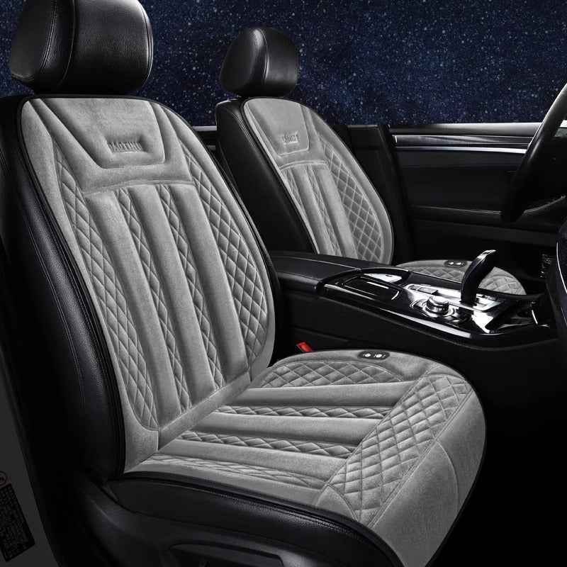 Car heated seat cushion winter single seat car electric heating modified plush seat cushion 12V24V warm
