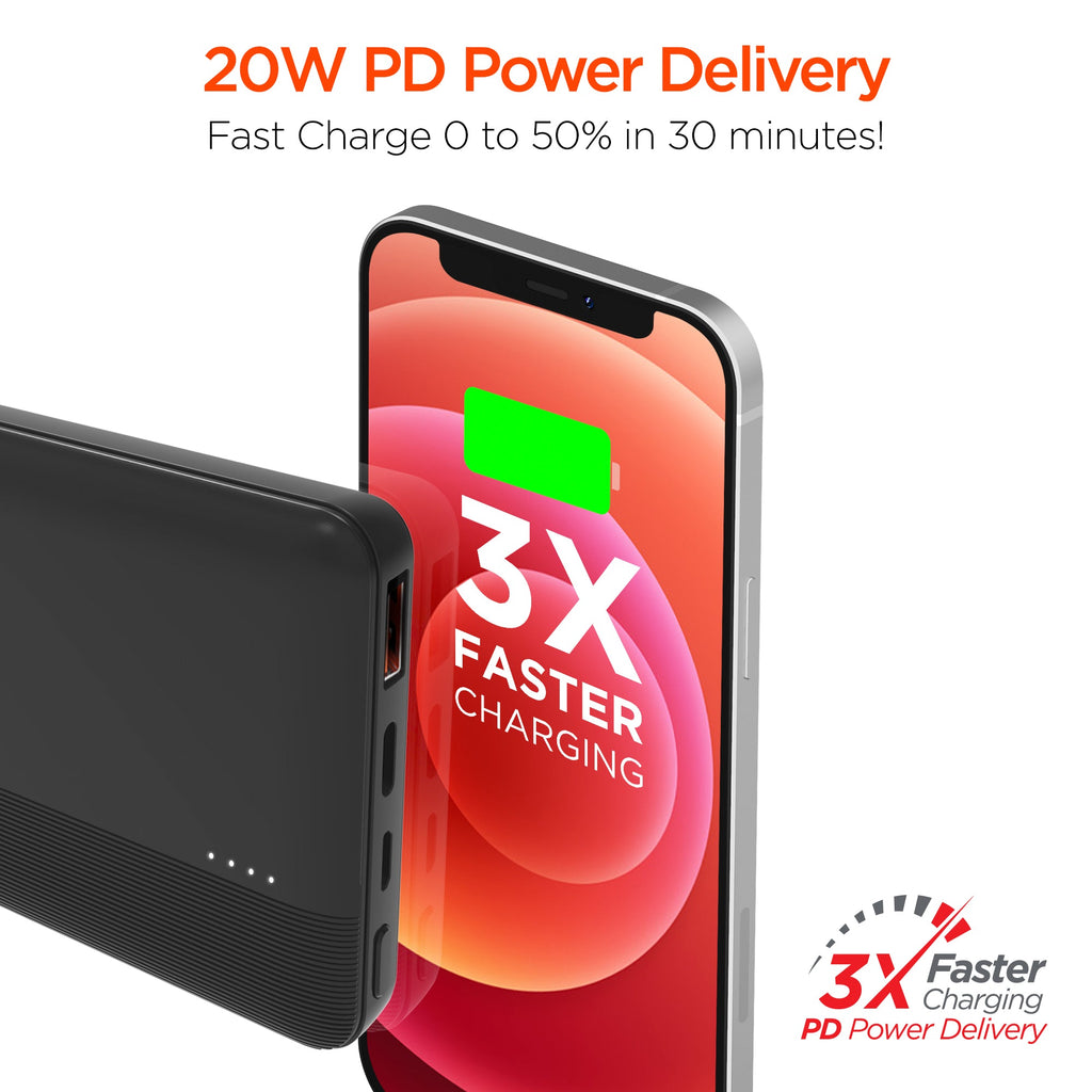 HyperGear 10000mAh 20W PD + USB Power Bank