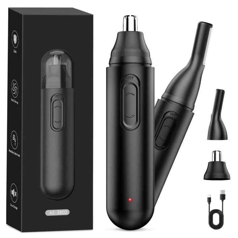 Electric Nose & Eyebrow Hair Trimmer – Painless Grooming Tool