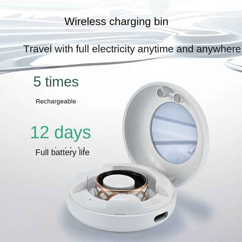 Health Smart Titanium Steel Ring Waterproof Blood Pressure Oxygen Sleep Movement Tracking Multi-Function Ring High-Tech Pair Ring