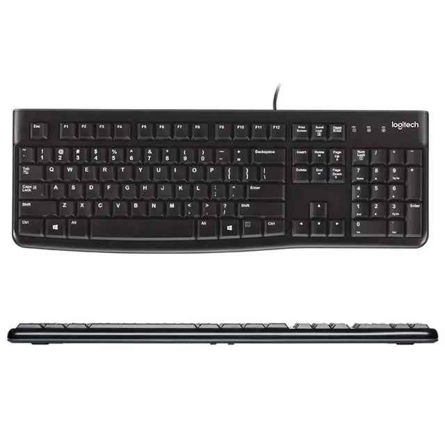Logitech K120 Wired USB Keyboard – Waterproof & Quiet