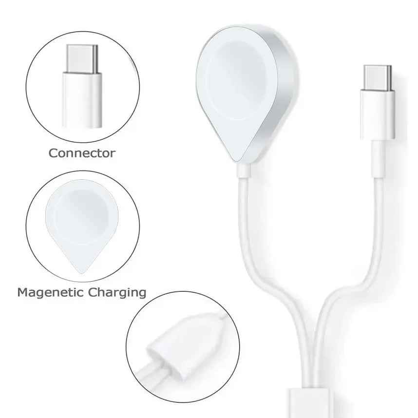 3 in 2 USB C Cable for Apple Watch Charger iPhone Charger Fast Charging Cable Compatible with iWatch Ultra/SE/9/8/7/6/5/4/3/2/1