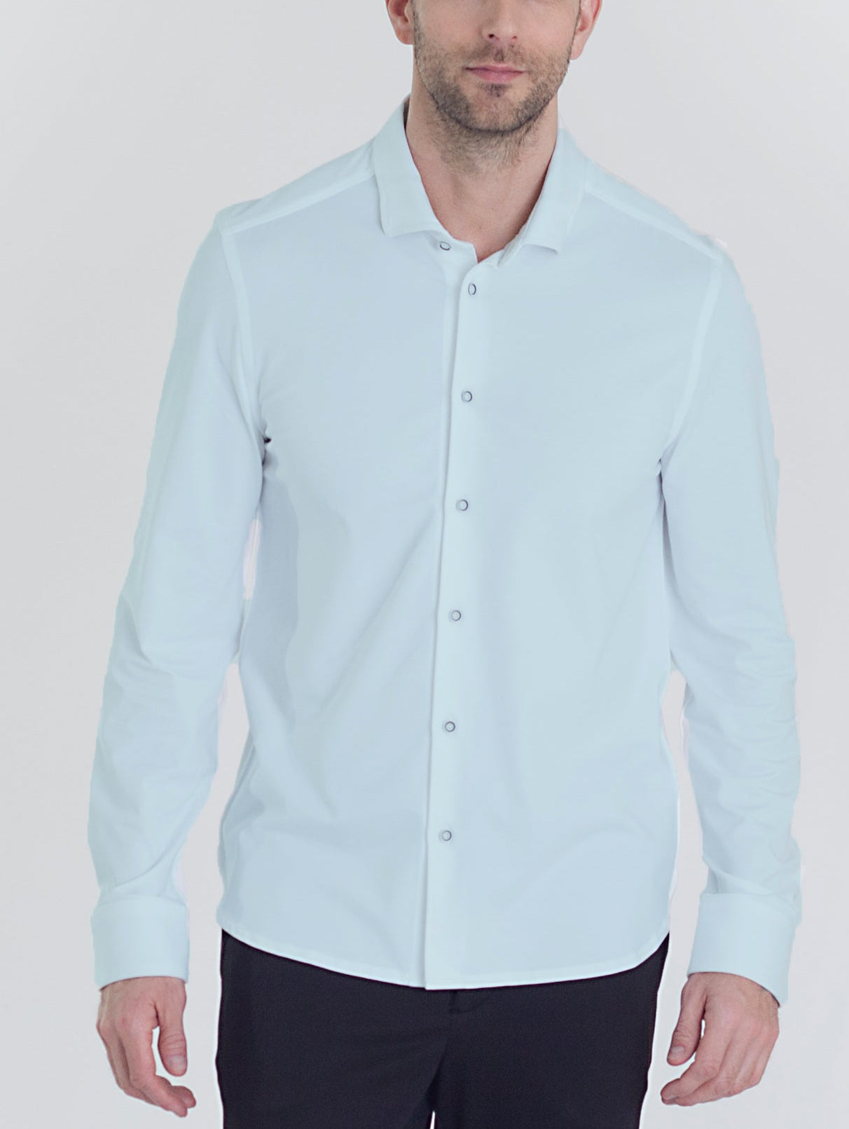 Single Shot Long Sleeve Tech Shirt - Light Blue