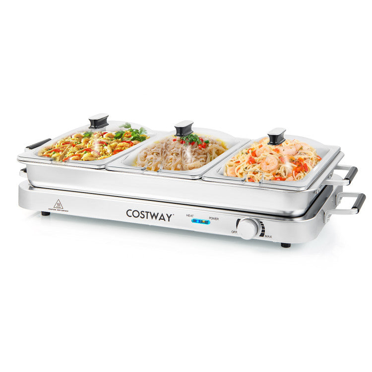 2-in-1 Electric Warming Tray with Temperature Control
