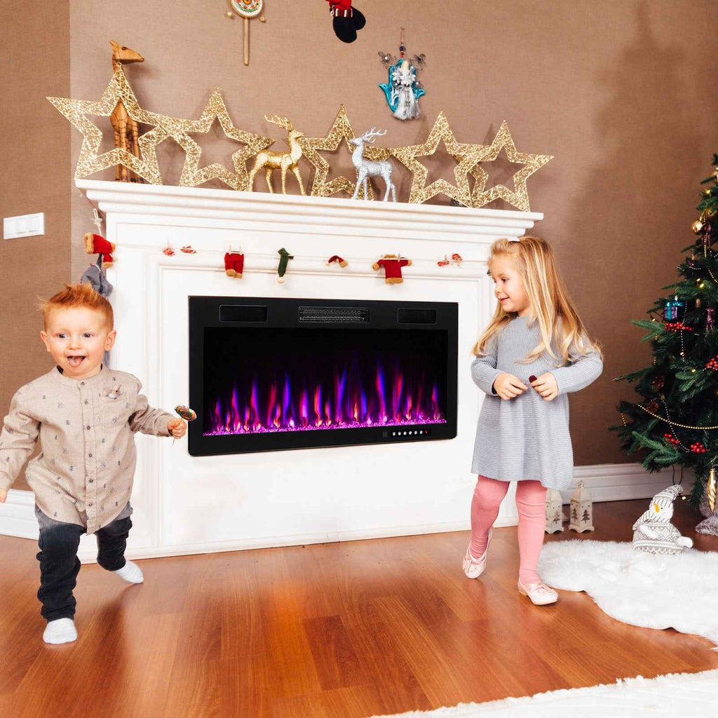 Electric Fireplace 40/50/60-Inch Recessed & Wall Mounted