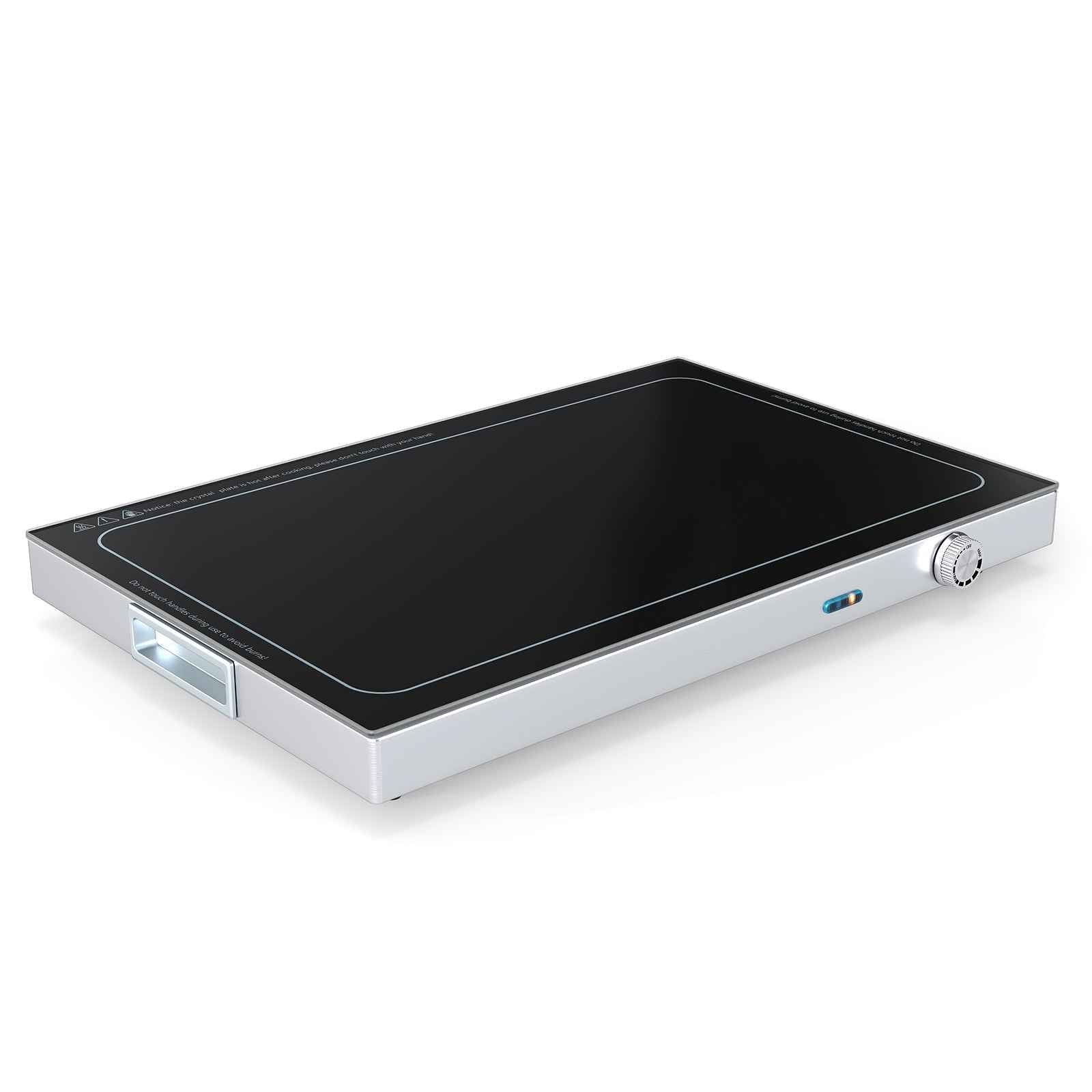 Electric Warming Tray with Adjustable Temperature – Tempered Glass