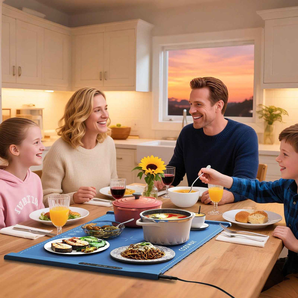 Food Warming Mat Rollable and Portable Electric Warming Tray with Fasting Heating