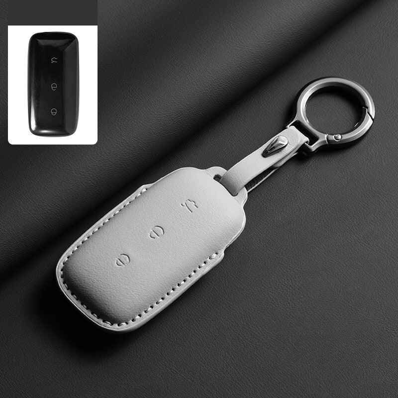 Leather Car Key Case Cover Fob Shell for Geely EX5/Geely Starray EM-i