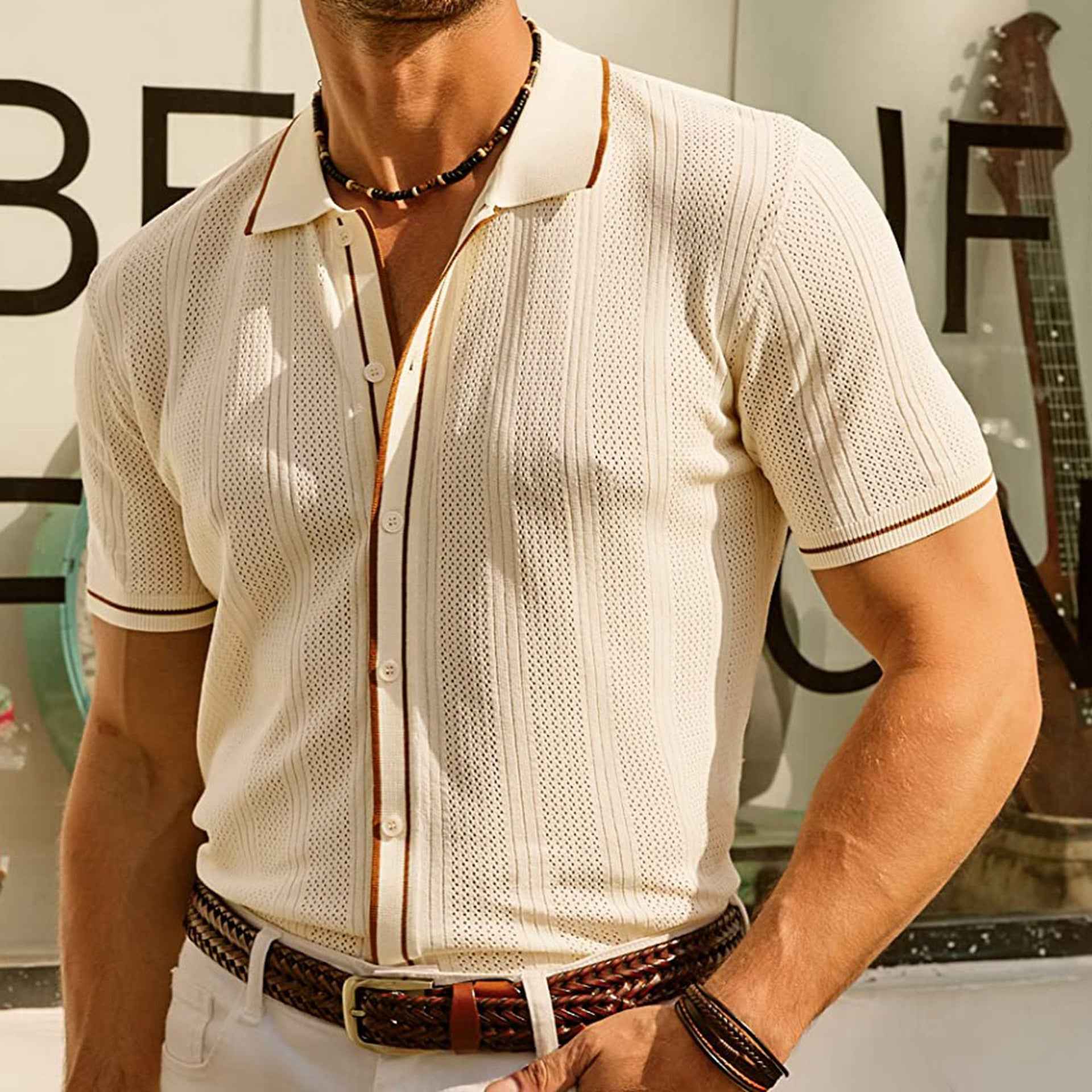 Men's summer knitwear casual short sleeve