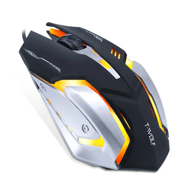 Pro Gaming Mouse 8D 3200DPI Adjustable Wired LED USB