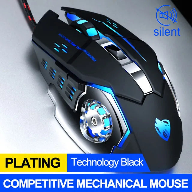 Pro Gaming Mouse 8D 3200DPI Adjustable Wired LED USB