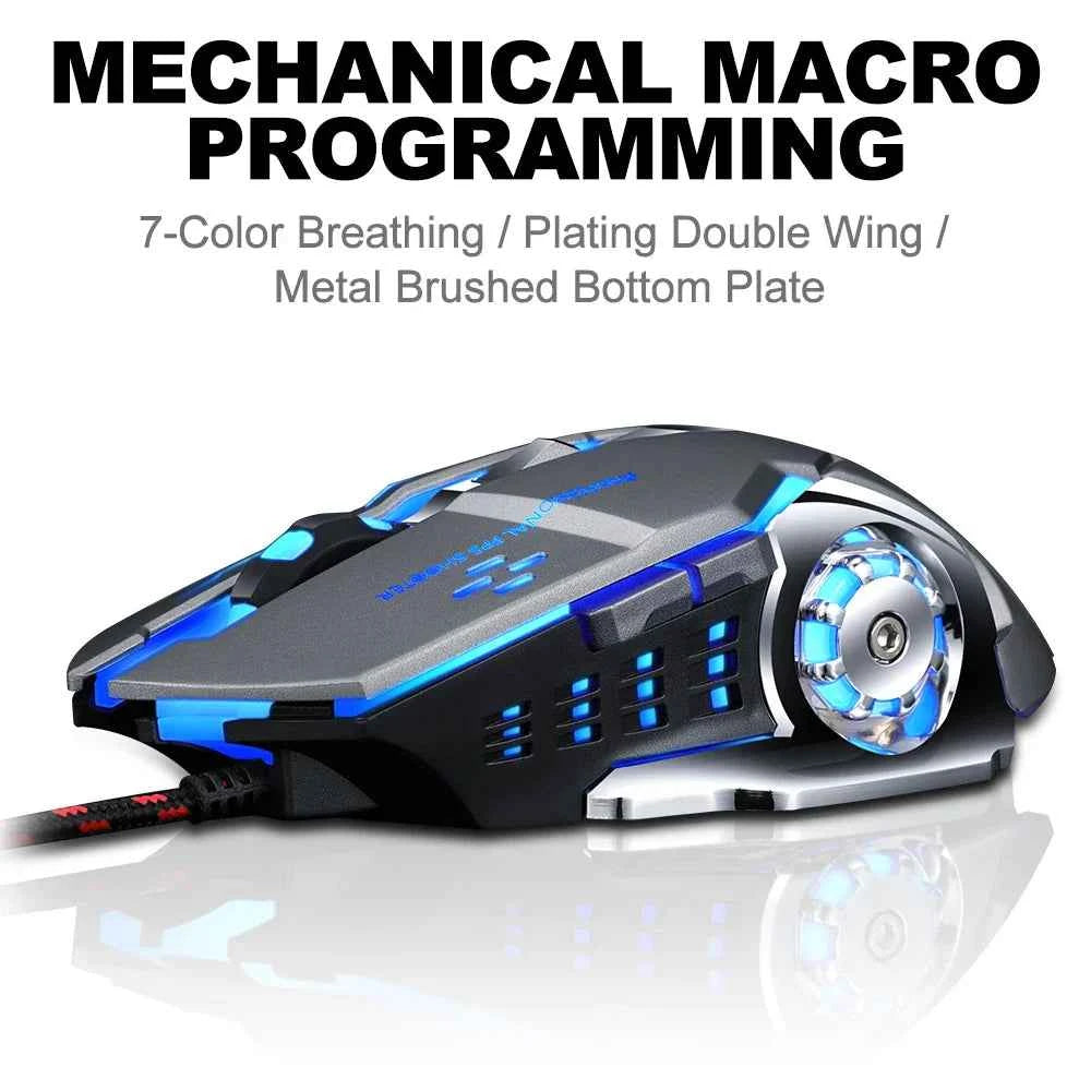 Pro Gaming Mouse 8D 3200DPI Adjustable Wired LED USB
