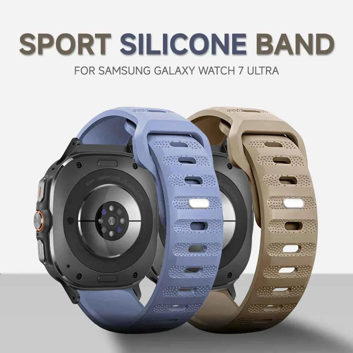 Silicone Strap for Samsung Galaxy Watch Ultra 47mm Quick Fit Sport Breathe Bracelet for Galaxy Watch 7Ultra 47mm Smartwatch Band