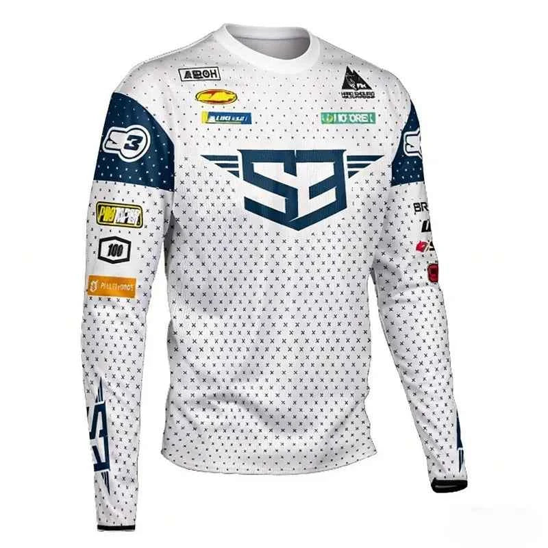 Summer New Long Sleeve Fast-Drying Mountain Bike Riding Vest for Motocross Off-Road Cycling
