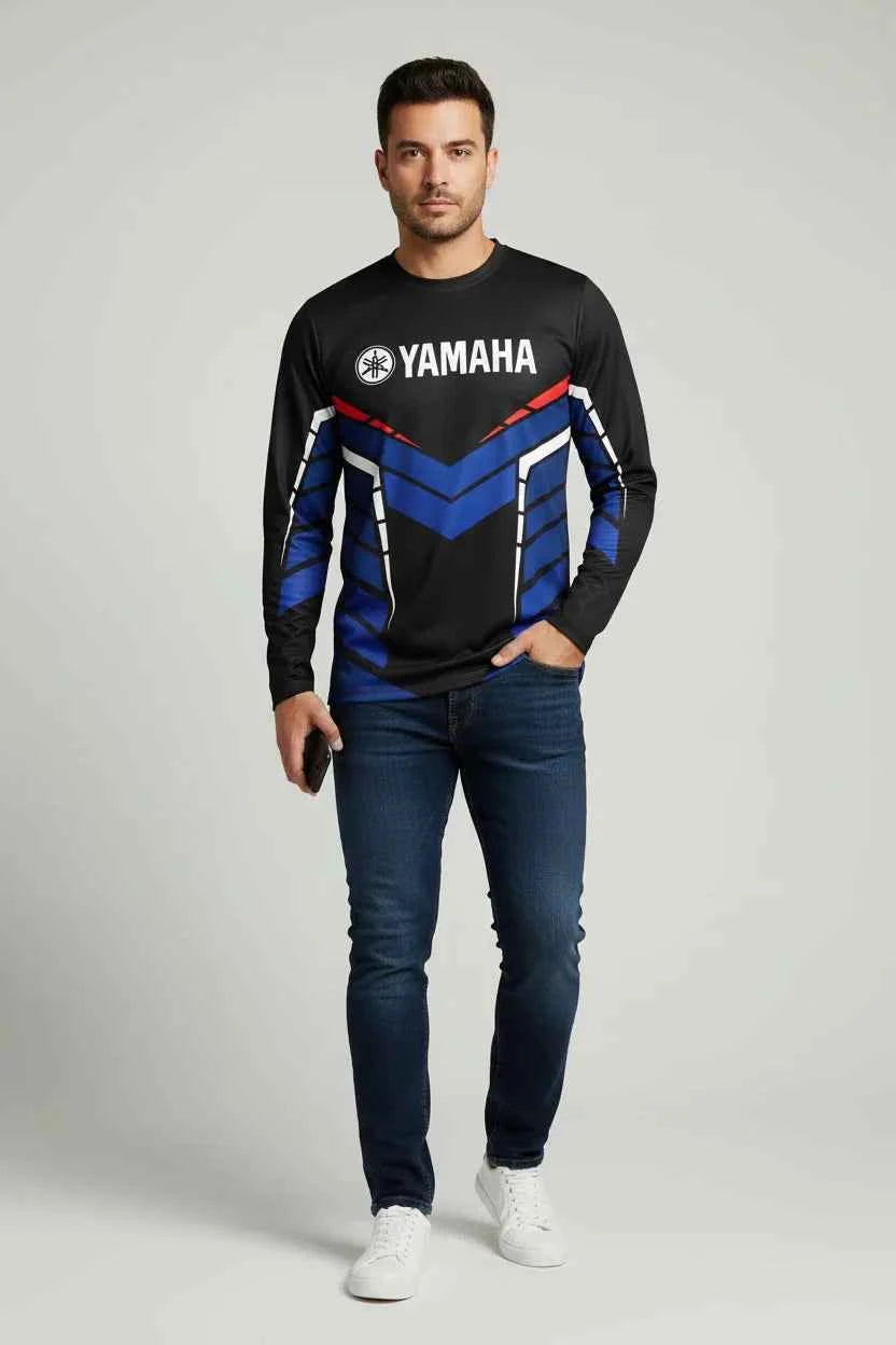 2026 Yamaha Design New Racing Cycling Suit - Men’s Off-Road Motorcycle Sports Fast Drying Long Sleeved Loose Jersey