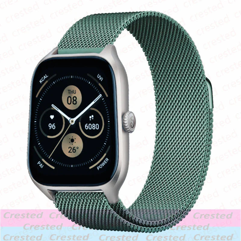 20mm/22mm Milanese band For Amazfit GTS/2/2e/3/4/GTS2 Mini/GTR 42mm/47mm/GTR2/3/4/Pro stratos Metal Bracelet Amazfit bip strap