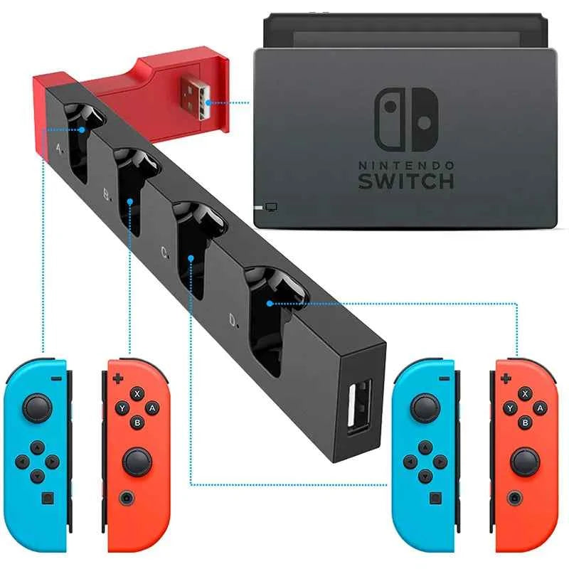 Nintendo Switch JoyCon Charging Dock Hub USB Controller Charger Dock Stand Station Holder Switch NS JoyCon Game Charging Hub