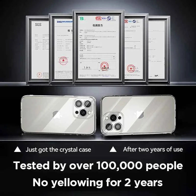 Joyroom Case For iPhone 16 15 Pro Max Case Crystal Transparent PC Anti-Yellow Lens Protection Cover For iPhone 16 Pro Max Case