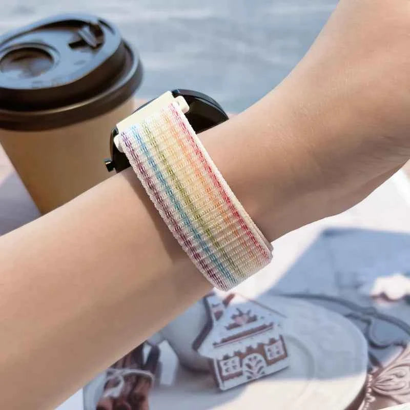 20mm 22mm Nylon Loop Band For Amazfit GTS 4/3/3pro/2e/GTS 2 Mini/GTR 4 47mm/GTR 2/Stratos 2 3 Strap For Amazfit Bip 3 Pro Correa